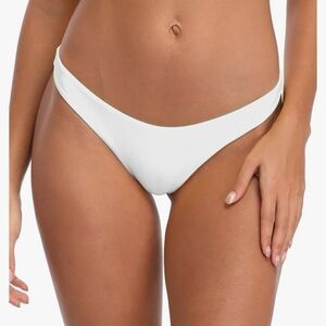 Relleciga Swim Bikini Bottoms Cheeky White Womens XXL NEW